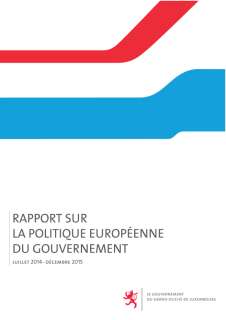 Rapport sur la politique européenne du gouvernement 2014-2015