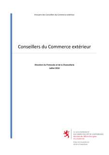 Liste des Conseillers du Commerce Extérieur du Grand-Duché de Luxembourg, Annuaire des conseillers du commerce extérieur
