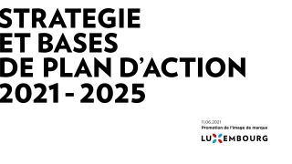 Stratégie et bases de plan d'action 2021-2025